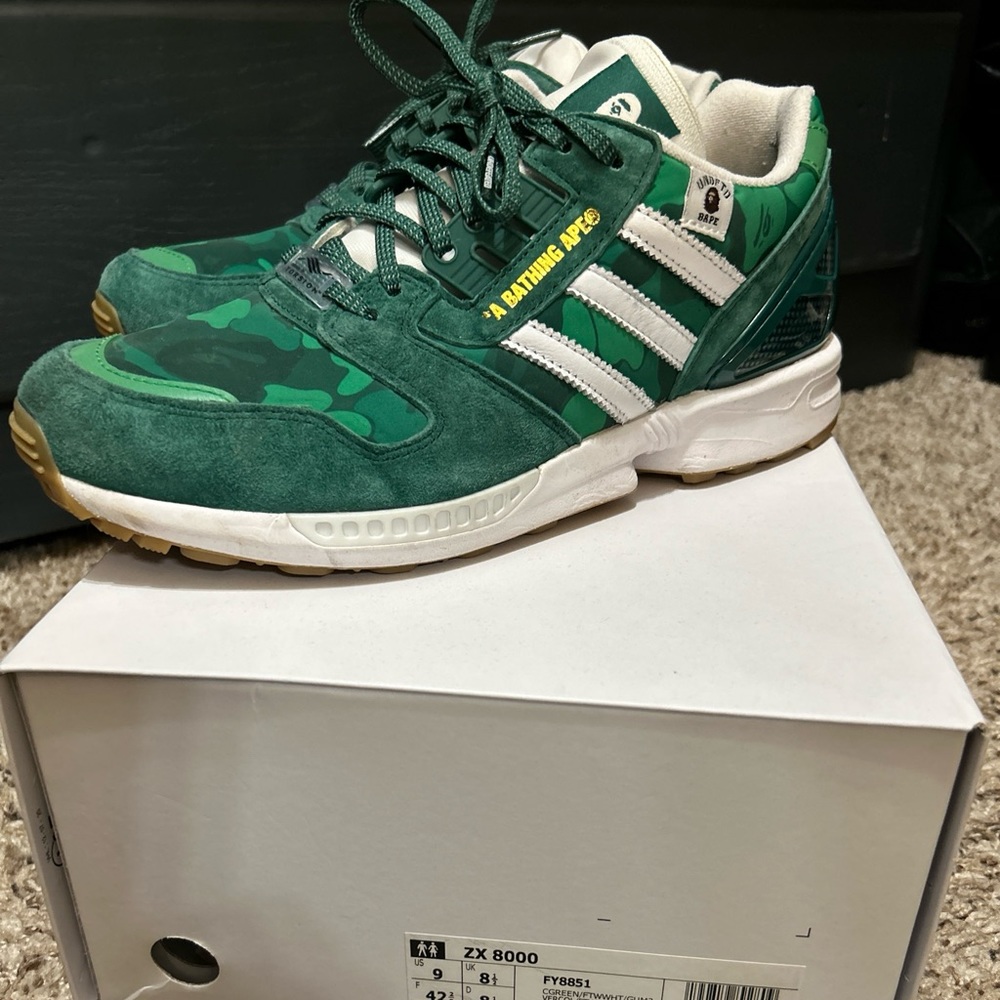Mens Adidas x BAPE x Undefeated ZX8000 shoes
